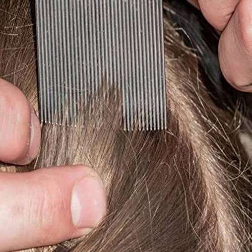 Professional Stainless Steel Lice Comb for Head Lice Treatment - Faigy Terminator Louse & Nit Remover Comb - Effective for Kids & Adults - Perfect for Home & School Use