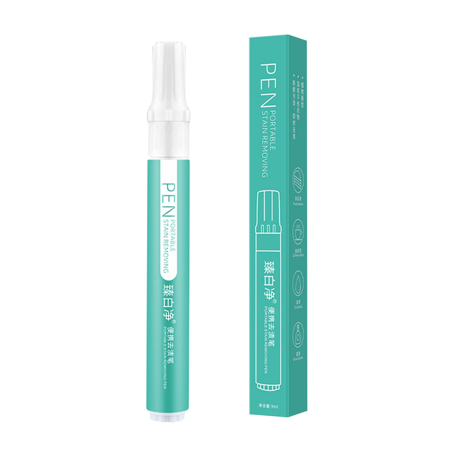 Portable Stain Remover Pen for Clothes - Bleach-Free Fabric Cleaner, Quick & Easy Spot Treatment for Shirts, Pants, Dresses & More (5ml, Pack of 1/2 Pens) - Perfect for Travel, Office & Home Use