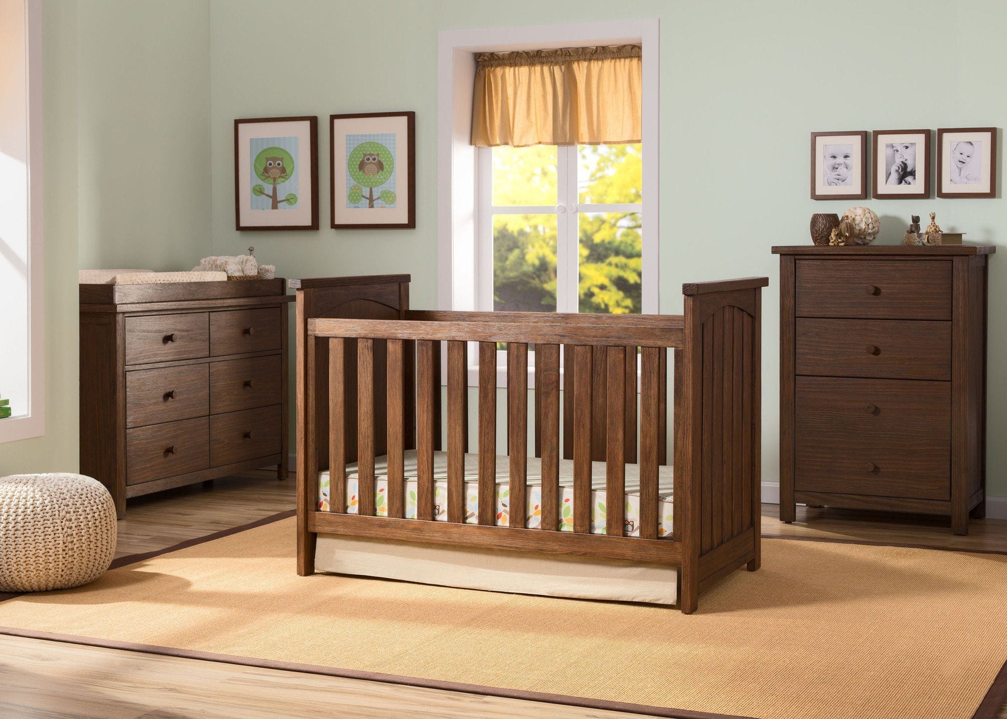 Northbrook 3-in-1 Convertible Baby Crib - Toddler Bed & Daybed - Safe Nursery Furniture for Newborns & Kids - Perfect for Bedrooms, Daycare & Guest Rooms