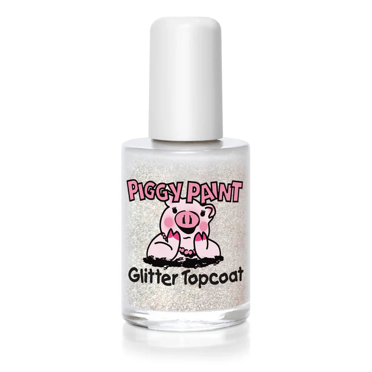 Piggy Paint Glitter Topcoat - Non-Toxic Nail Polish for Kids & Toddlers - Safe, Water-Based Formula - Perfect for Birthday Parties, Playdates & Special Occasions