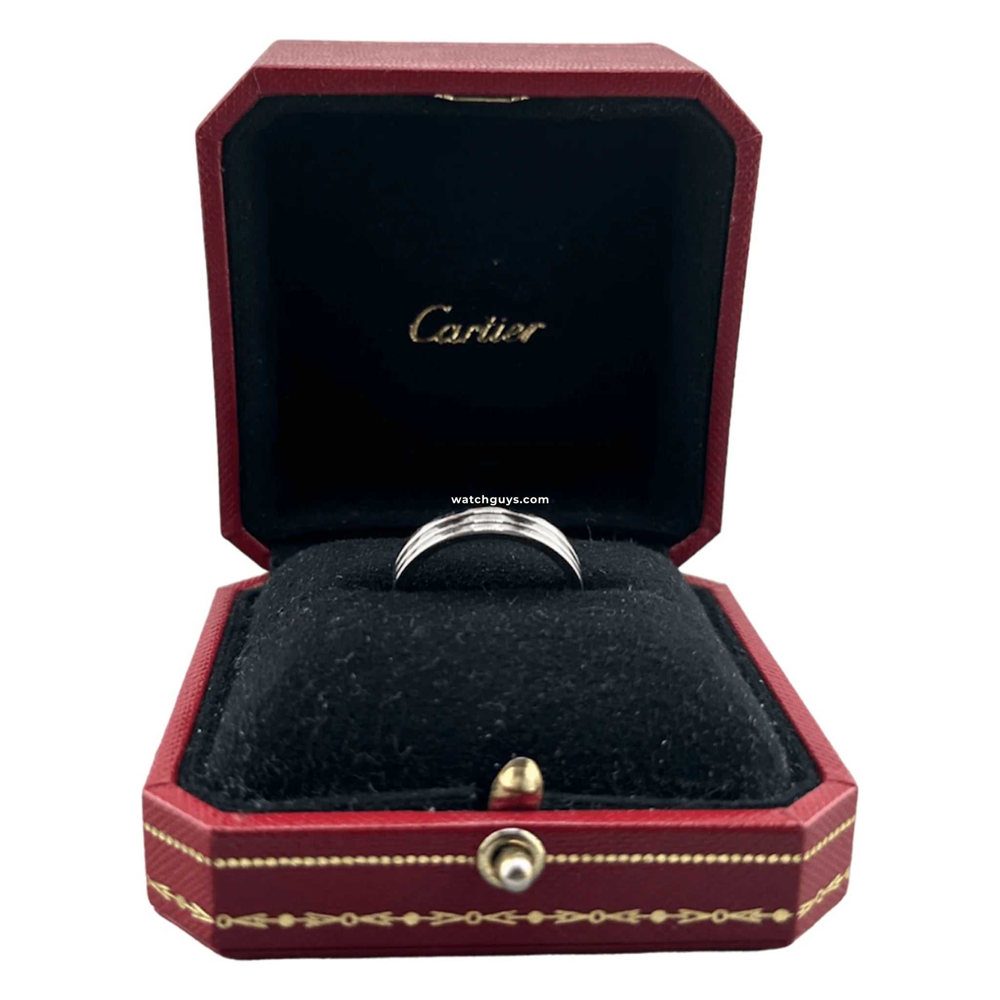 Cartier Verdome Louis Wedding Band Ring - 18K White Gold for Men & Women - Perfect for Engagement, Wedding & Anniversary Gifts