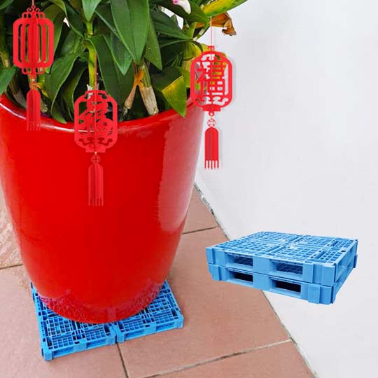 Mini Plastic Pallet (2-Pack) - Heavy-Duty & Stackable for Warehouse, Shipping & Storage - Ideal for Small Parts Organization & Industrial Use