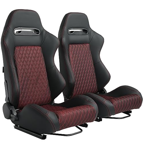 Black Leather Red Shiny Fabric