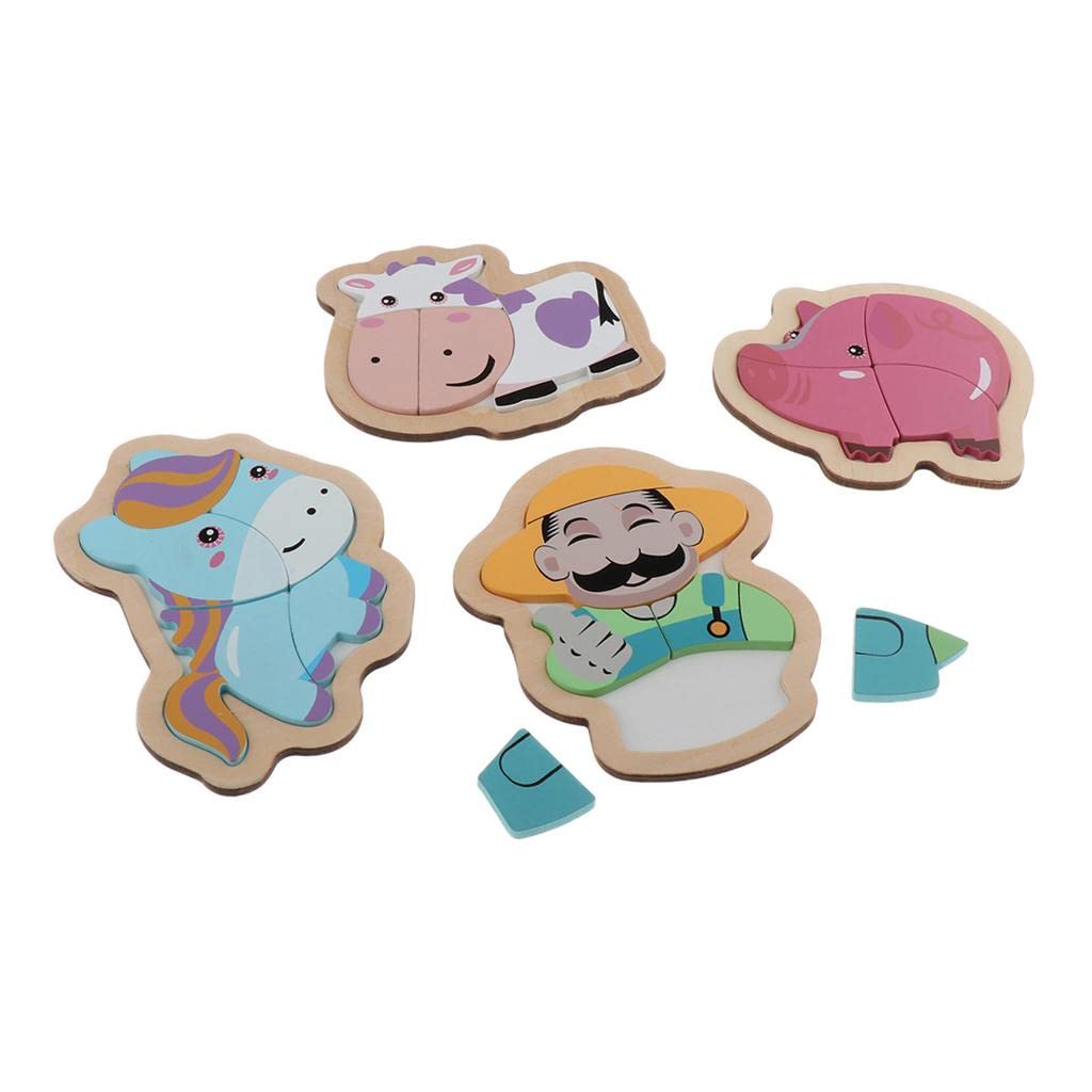 Enakshi Wooden Jigsaw Puzzle for Kids - Farm Animal Educational Toys for Toddlers & Preschoolers | Montessori Learning, Pretend Play | Handcrafted Wooden Puzzle for Early Childhood Development (Perfect for Classroom, Homeschool & Birthday Gifts)