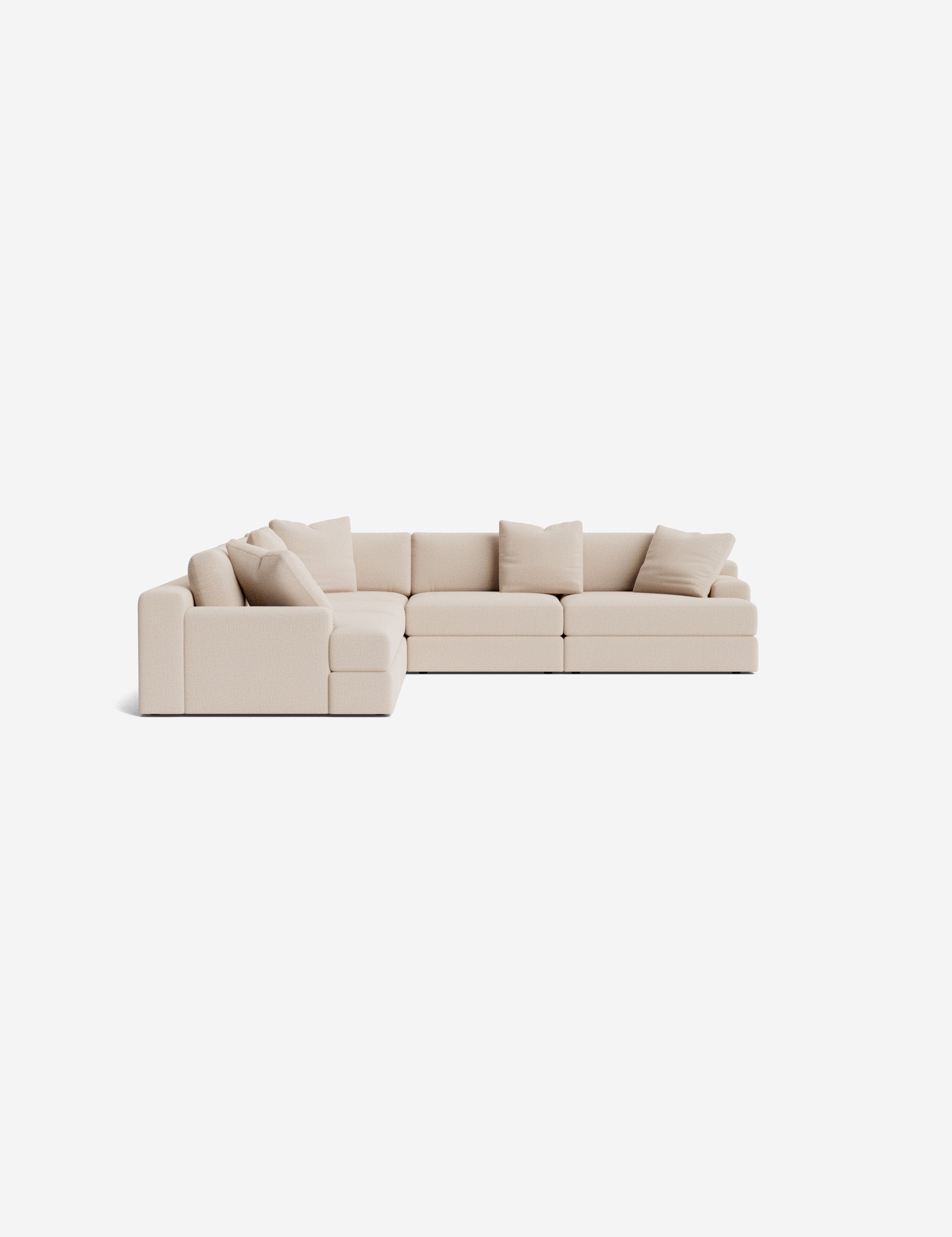 Felton Modern Corner Sectional Sofa - L-Shaped Couch with Storage Chaise for Living Room, Family Room & Small Spaces - Soft Fabric Upholstery & Sturdy Wood Frame