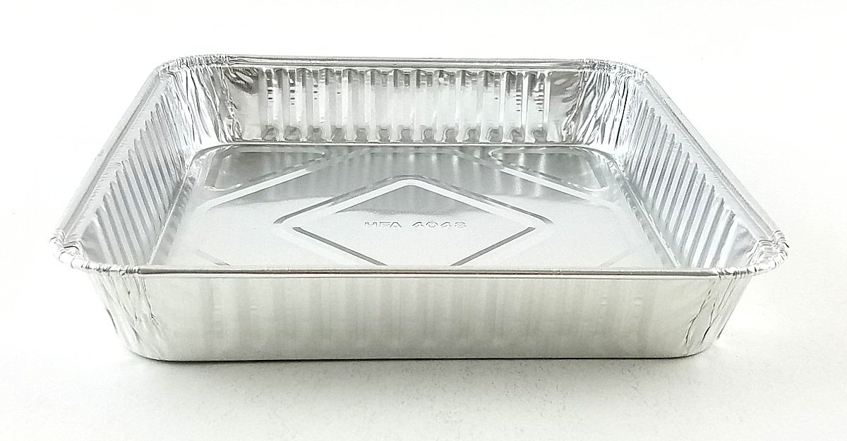 Disposable Square Aluminum Foil Cake Pans with Dome Lids - 500 Pack for Baking, Cooking & Food Storage | Handi-Foil Commercial Grade Baking Pans for Restaurants, Catering & Home Use