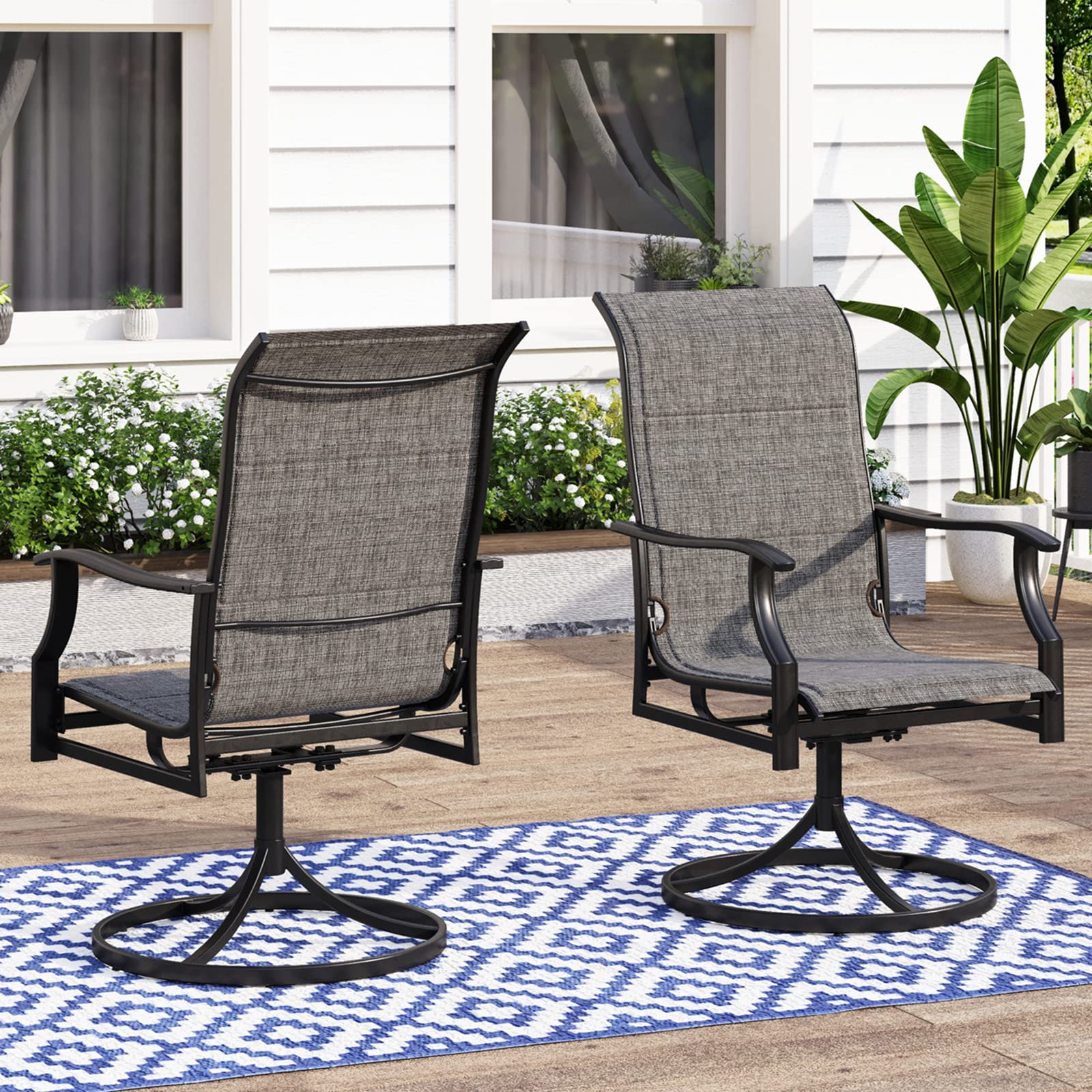 MFSTUDIO Patio Dining Chairs Set of 2 - 42