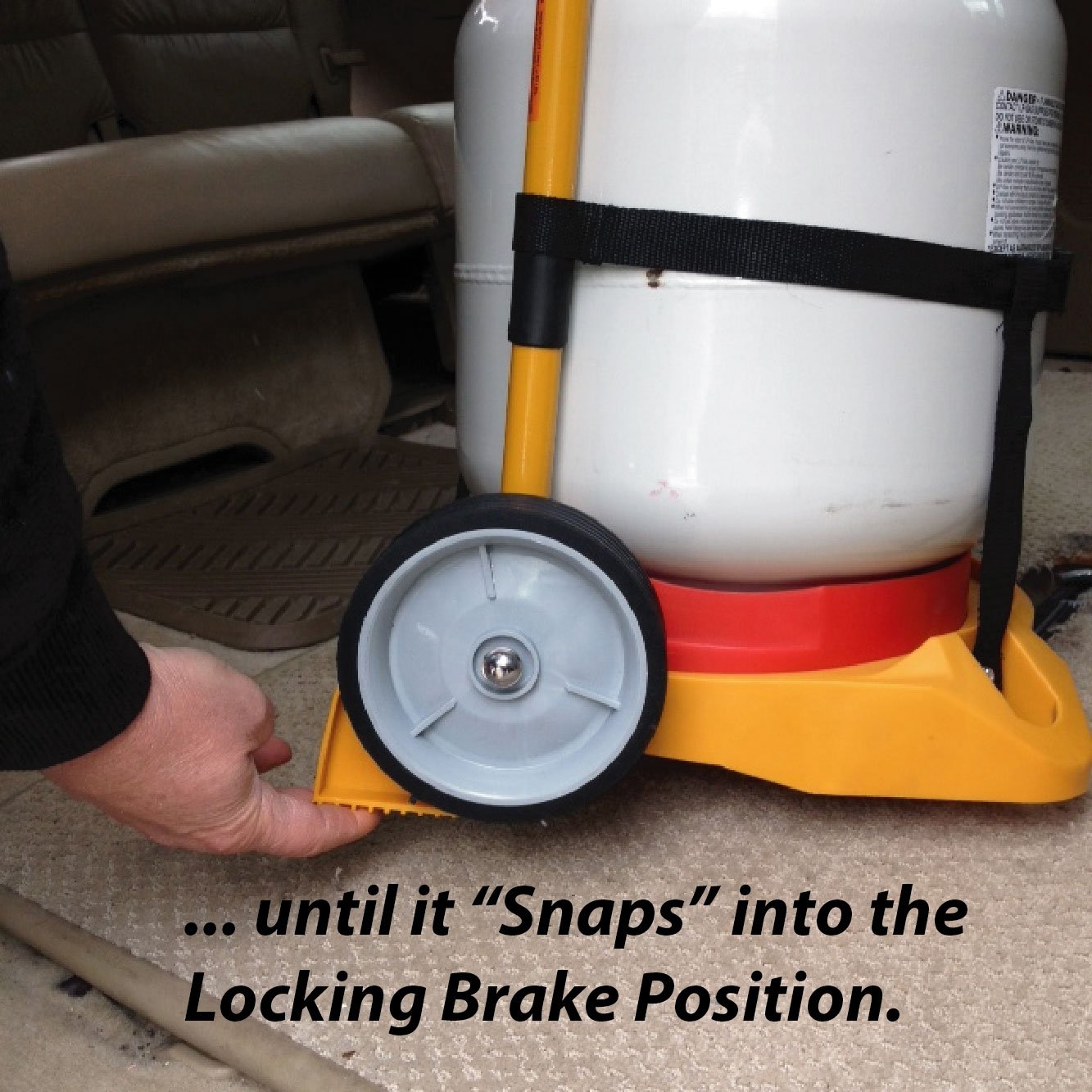 Portable LP Gas Tank Cart with 20 LB Cylinder Scale - Heavy Duty Folding Hand Truck for BBQ Grill, Fire Pit, Heater & Weed Torch - Ideal for Outdoor Cooking, Camping & Backyard Use (Tank Not Included)