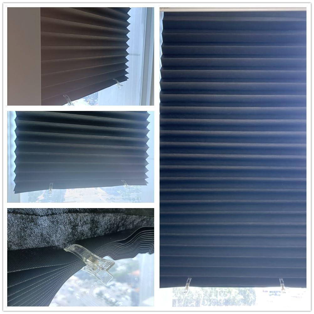 12 Pack Plastic Pleated Window Shade Clips - Temporary Holders for Paper & Blackout Blinds - Perfect for Home, Office, and Dorm Room Window Treatments