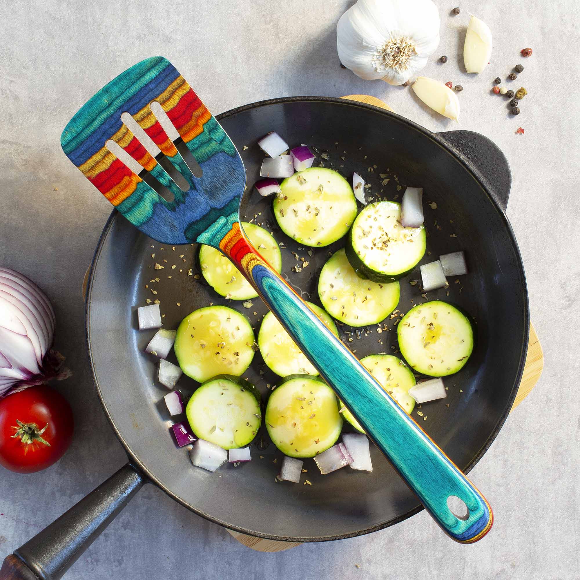 Baltique® Montego Bay Collection Slotted Spatula - 12.5 Inch Stainless Steel Kitchen Turner - Perfect for Flipping Pancakes, Burgers & Eggs - Ideal for Grilling, Cooking & Baking