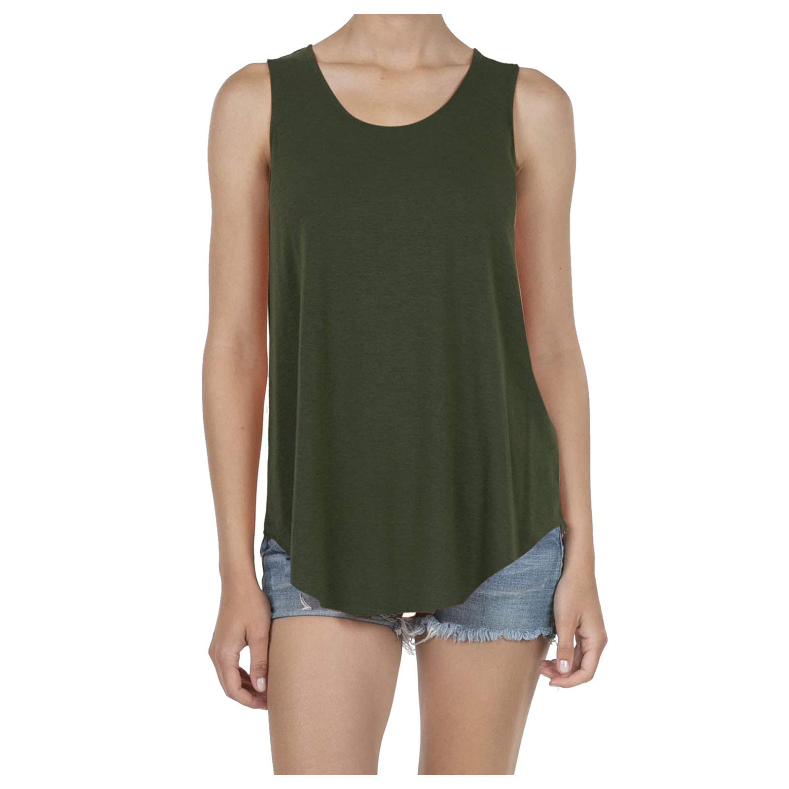 Vacger Women's Casual Summer Sleeveless Tank Top - Round Neck Loose Fit Tunic Blouse for Baseball & Everyday Wear | Perfect for Outdoor Activities, Beach, Gym & Casual Outings