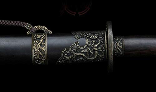 Premium Handmade Qingdao Kung Fu Broadsword - High Carbon Folded Steel Blade, Razor Sharp Edge - Perfect for Martial Arts Training, Collecting & Display