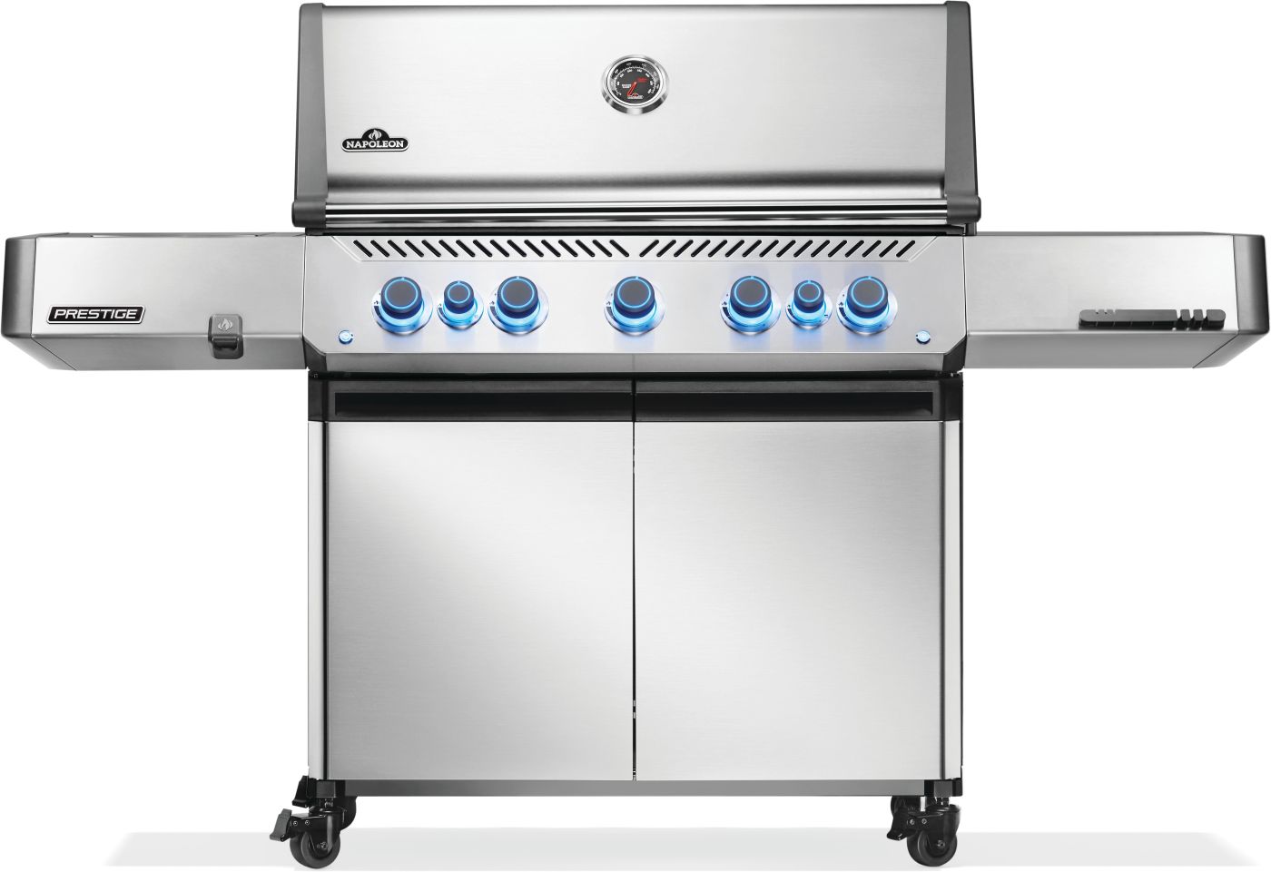 Napoleon Prestige 665 RSIB 5-Burner Stainless Steel Natural Gas Grill with Infrared Side Burner - Perfect for Backyard BBQs, Outdoor Cooking & Patio Entertaining