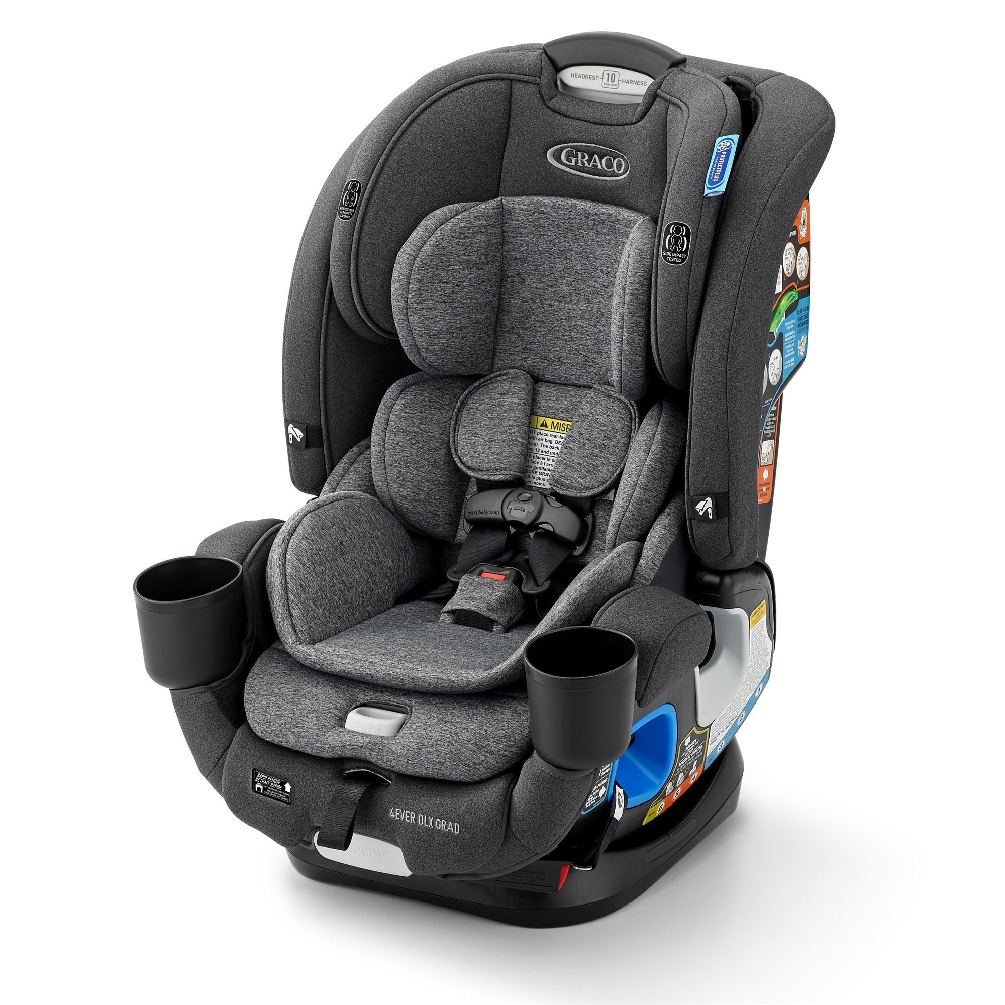 Graco 4Ever DLX 5-in-1 Convertible Car Seat - Slim Design for Compact Cars | Safe & Comfortable for Infants to Big Kids (Rear-Facing to Booster) | Perfect for Travel, School Runs & Family Road Trips