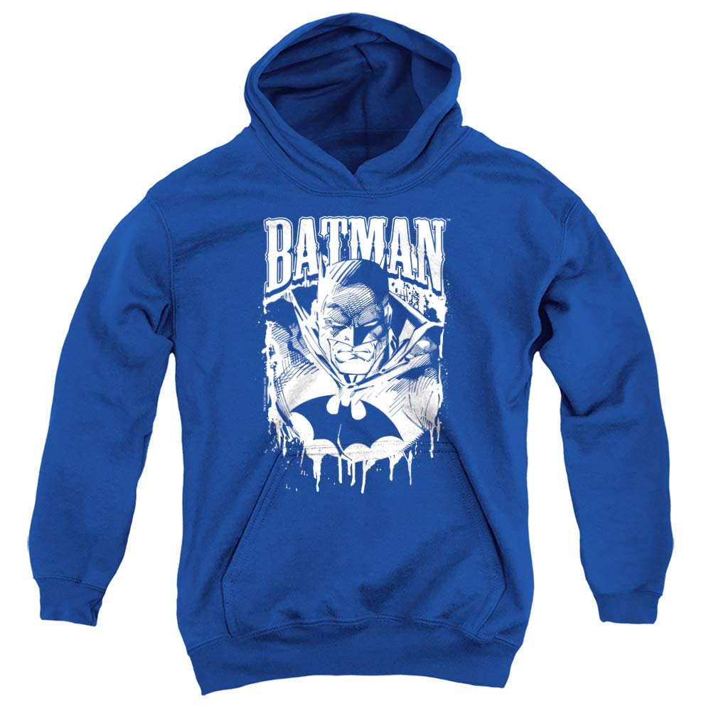 Trevco Batman Bat Metal Unisex Youth Pullover Hoodie - Cool Superhero Graphic Sweatshirt for Kids & Teens - Perfect for School, Cosplay & Everyday Wear