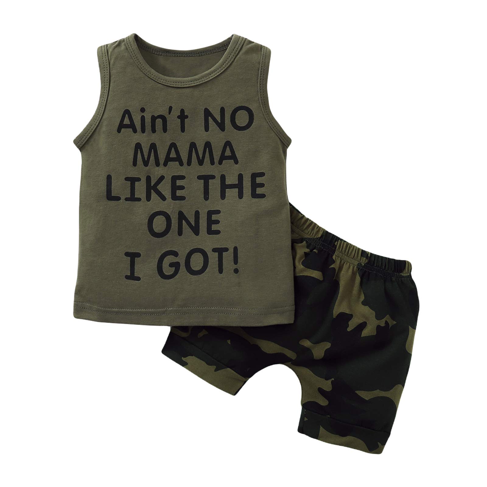 Newborn Baby Boys Summer Outfit - 2PCS Sleeveless Tank Top & Cotton Shorts Set | Soft & Breathable Infant Clothes for Playtime, Beach & Outdoor Activities