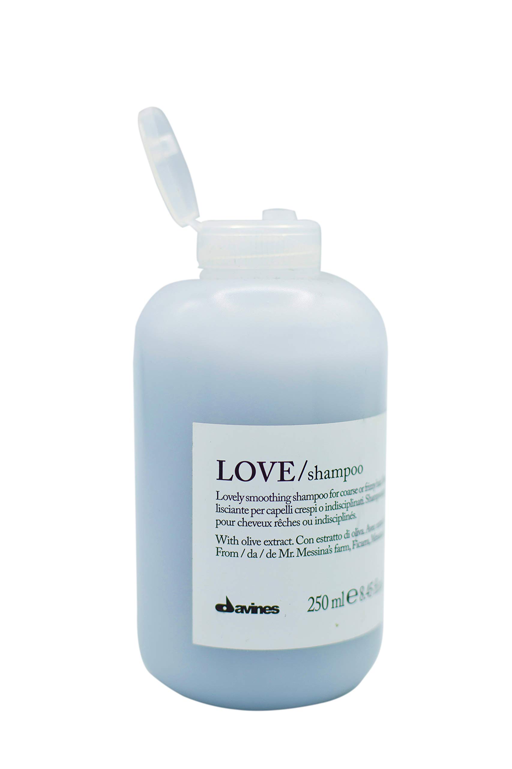 Davines LOVE Smoothing Shampoo for Frizzy Hair - 8.5oz (250ml) Hydrating & Nourishing Shampoo with Natural Ingredients | Perfect for Dry, Damaged Hair & Daily Hair Care Routine