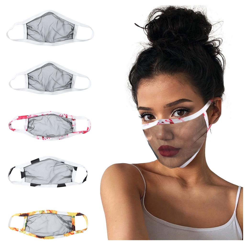 Reusable Washable Women's Mesh Face Scarf - Breathable See-Through Bandana for Dust Protection, Wedding, Halloween & Cosplay | Fashionable Face Covering for Outdoor Activities, Parties & Daily Use