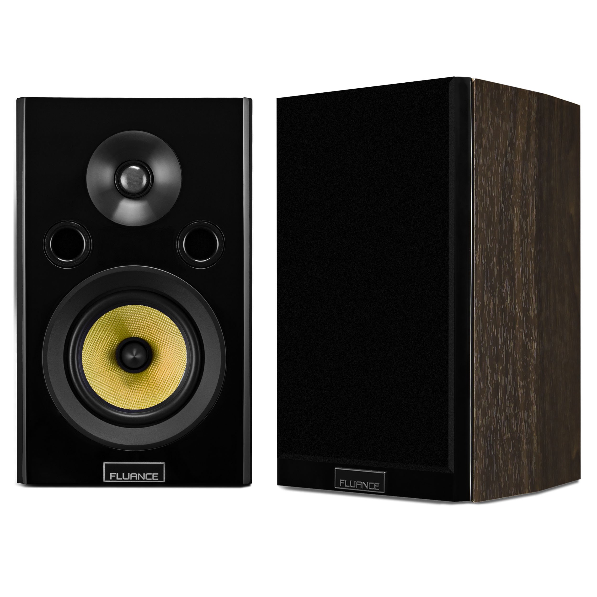 Fluance Signature HiFi 5.0 Channel Home Theater Speaker System - 2-Way Bookshelf, Center & Rear Surround Speakers - Natural Walnut (HF50WC) - Perfect for Movie Nights & Music Listening