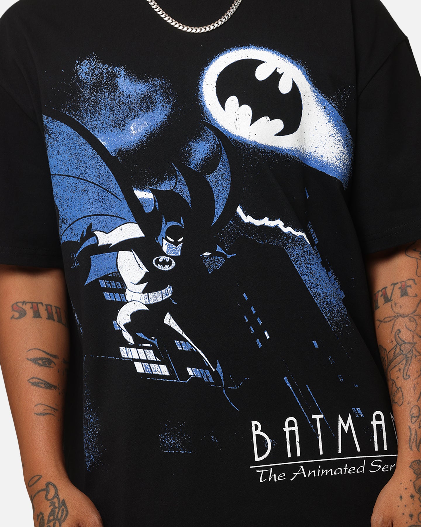 DC Batman The Animated Series Heavy Cotton T-Shirt - Black - Official Licensed Graphic Tee for Men - Perfect for Cosplay, Comic Con & Casual Wear