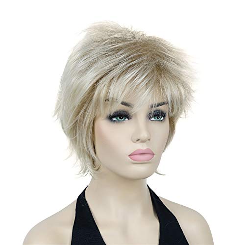 Stylish Short Layered Shaggy Synthetic Wig with Bangs for Women - Perfect for Cosplay, Halloween & Daily Fashion Looks