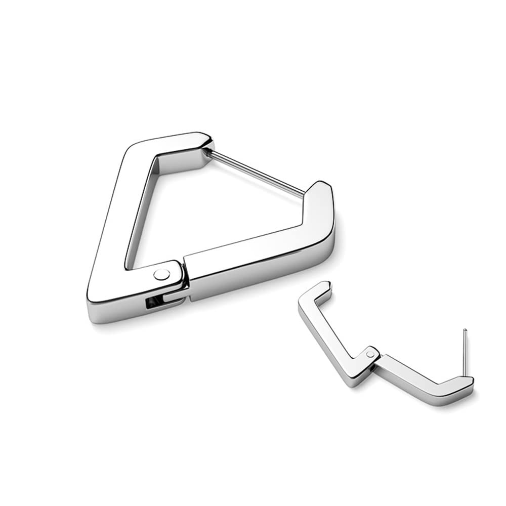 Geometric Triangle Earrings for Women - Minimalist Metal Drop Dangle Stud Earrings in Round, Triangle & Square Shapes | Fashion Jewelry for Everyday Wear, Office & Special Occasions