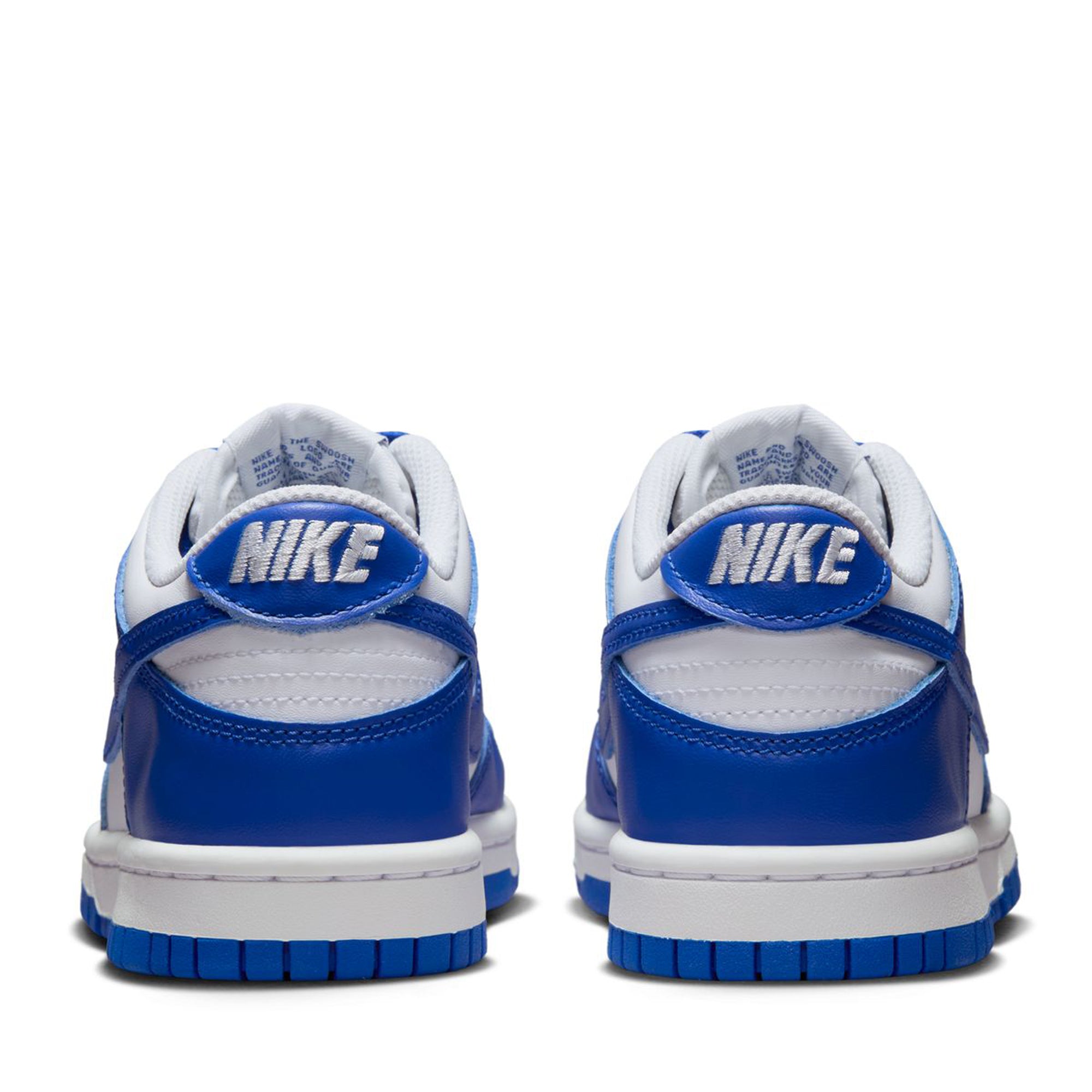 Nike Dunk Low GS Sneakers for Kids - White & Hyper Royal - Lightweight Comfortable Basketball Shoes for School, Sports & Casual Wear