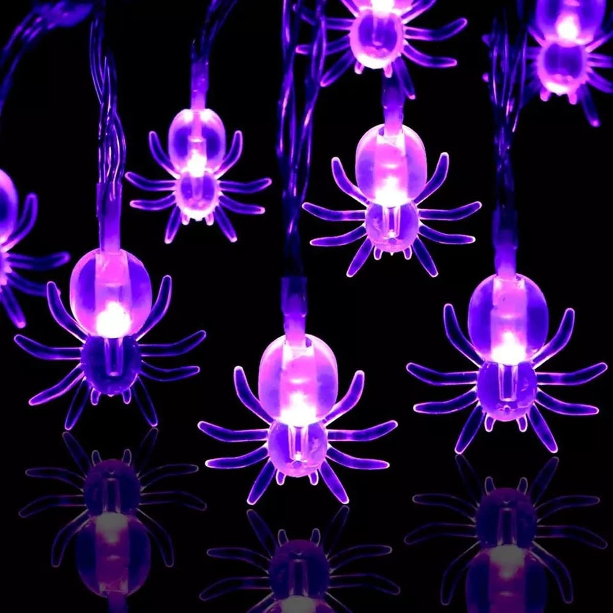 KEPATO Halloween String Lights - 10Ft 20 LED Battery Operated Spider Lights for Indoor/Outdoor Halloween Party Decorations | Perfect for Porch, Yard, and Haunted House Decor