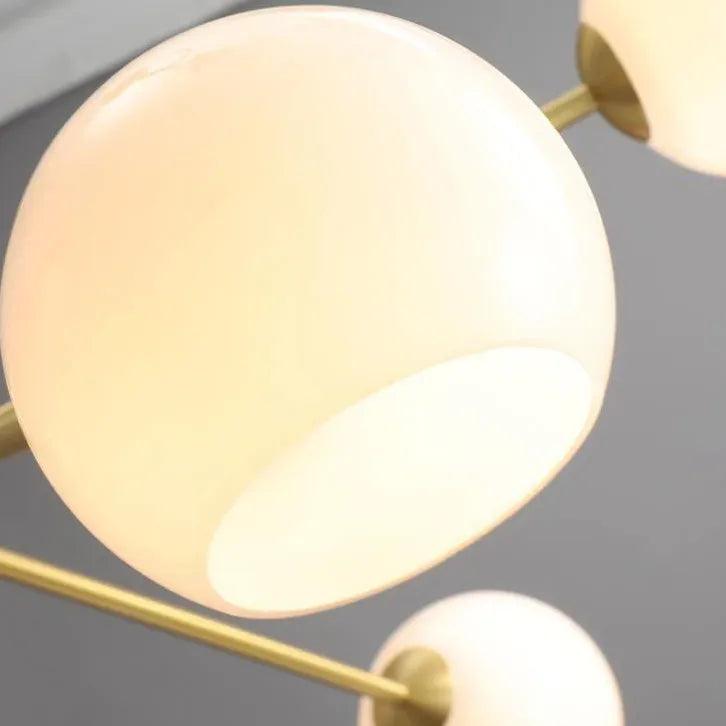 Elegant Transparent Glass Sphere Chandelier - Modern Ceiling Light Fixture for Dining Room, Living Room & Bedroom Decor