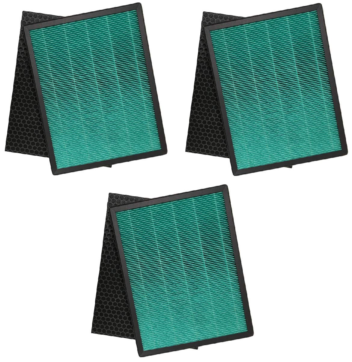 Nispira HEPA Air Filter Replacement for Rabbit BioGS 2.0 SPA-550A & SPA-625A Air Purifiers - 3 Pack True HEPA with Activated Carbon Pre-Filter Kit - Ultra Quiet Home & Office Air Purification System