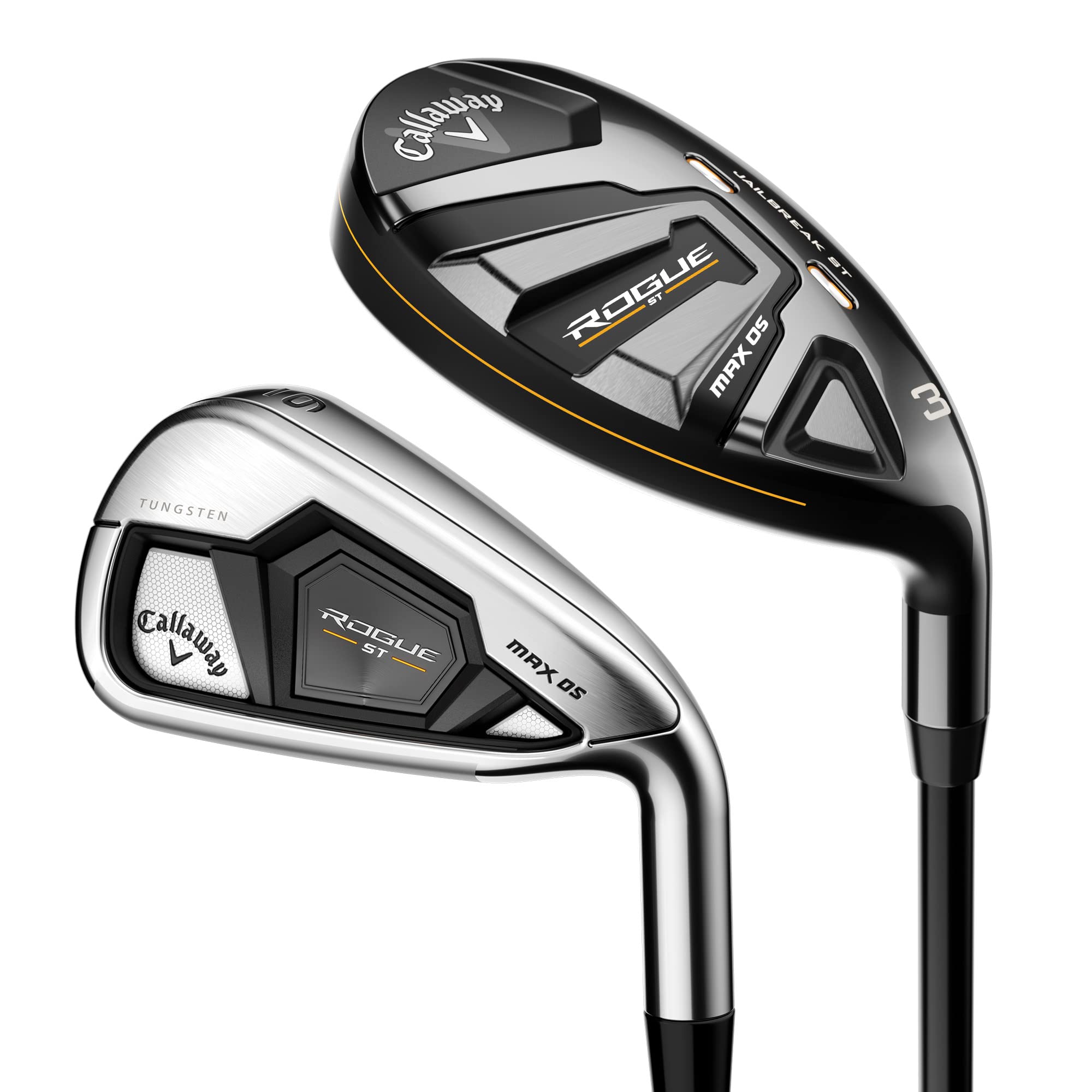 Callaway Golf Rogue ST Max OS Hybrid Iron Combo Set - Premium Golf Clubs for Men & Women - Perfect for Mid-Handicap Players on Fairway & Rough Shots