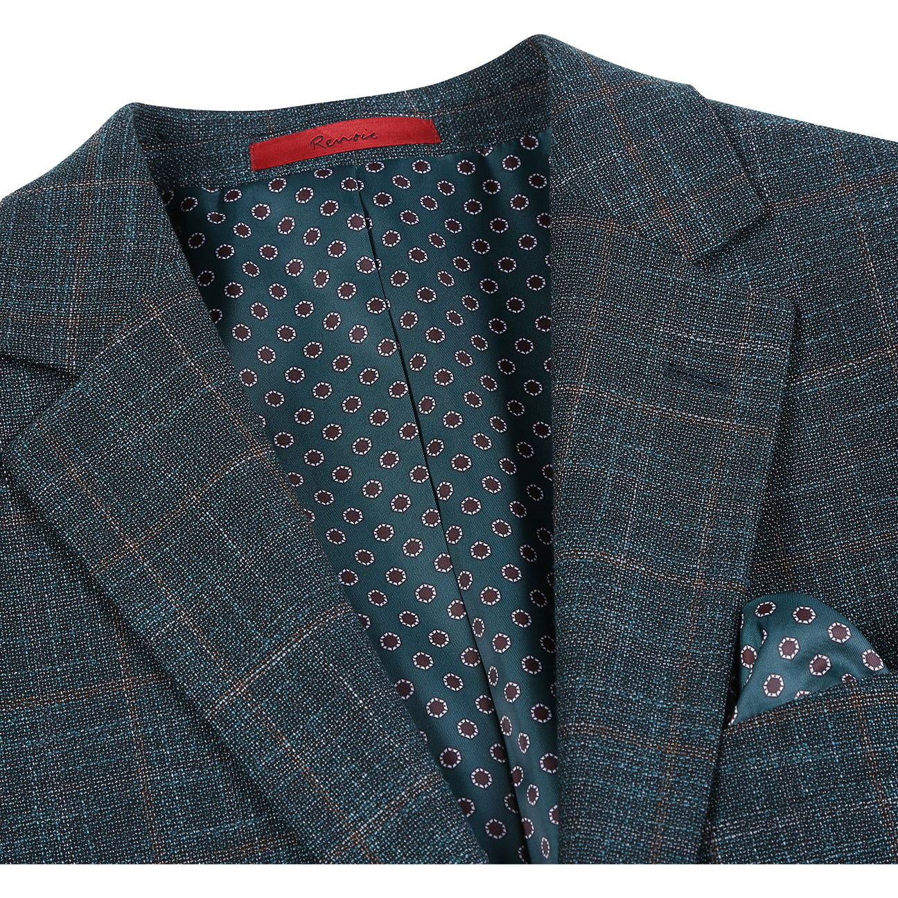 Alessandro Vitello by Renoir New Slim Fit Blazer - Green 294 48 | Men's Fashion Blazer for Business, Office & Formal Events