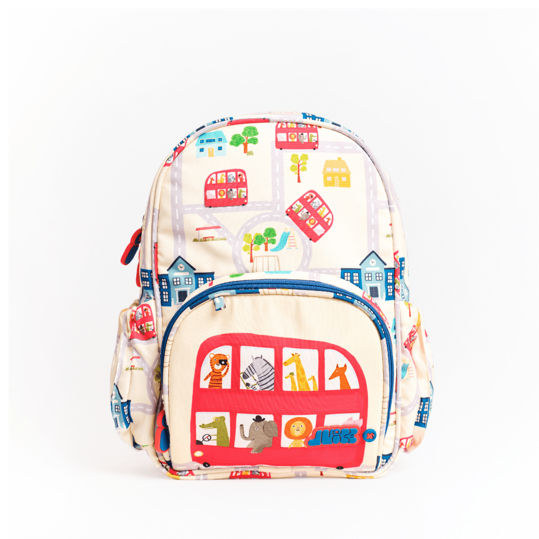 Wheel on the Bus Small Backpack for Kids - Cute Toddler School Bag with Bus Design - Perfect for Preschool, Daycare & Travel Accessories