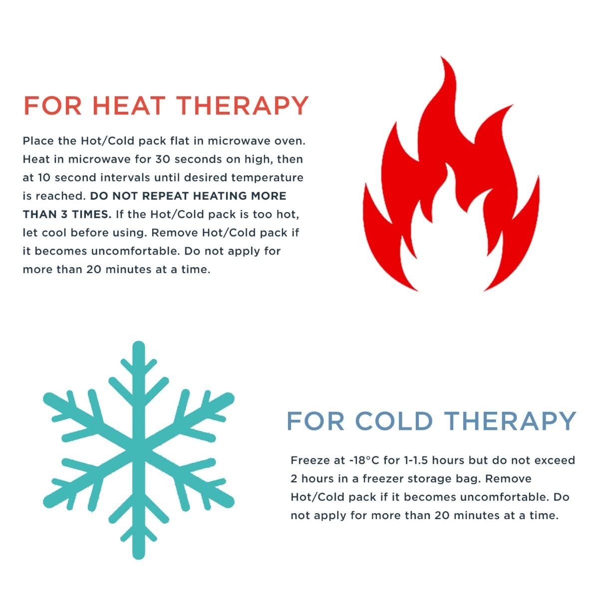Reusable Hot and Cold Therapy Packs for Muscle, Joint, Neck & Back Pain Relief - 6