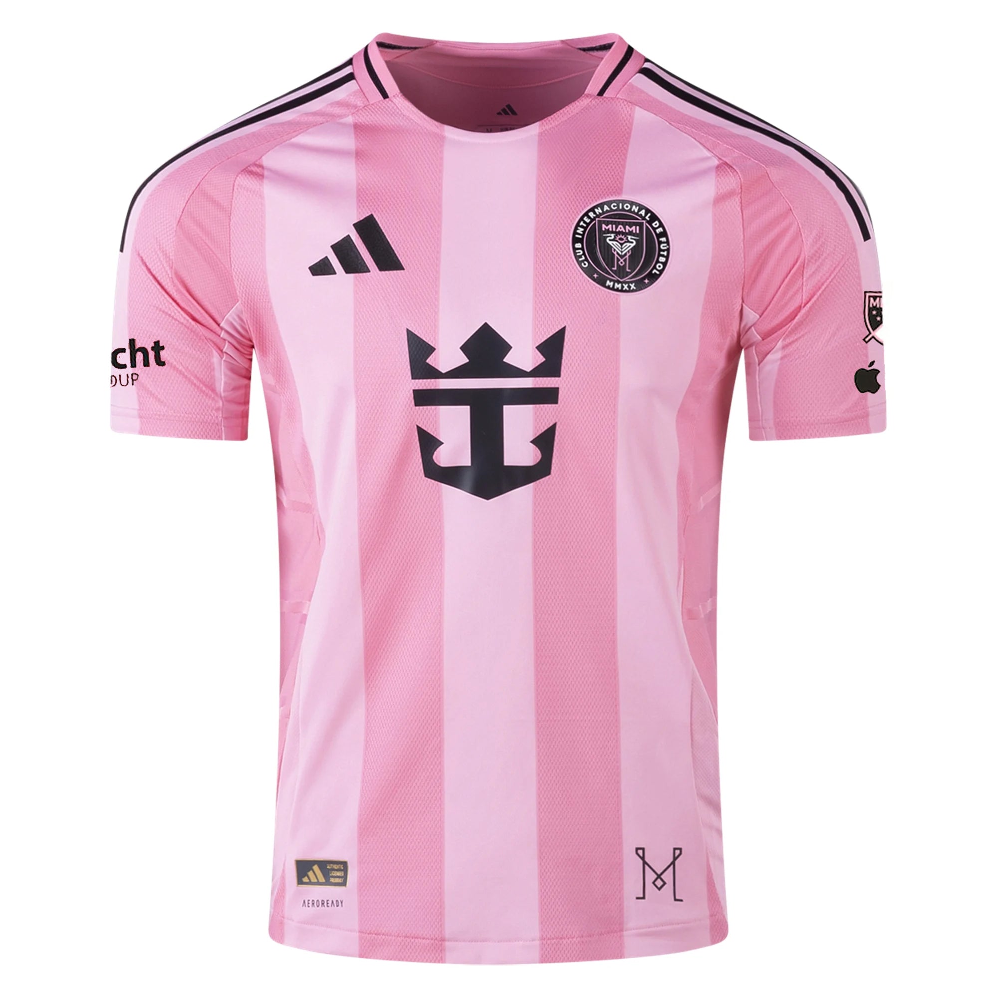 Adidas Lionel Messi Inter Miami CF Authentic Home Jersey 25/26 with MLS Patches & Sponsors - Easy Pink | Official Soccer Uniform for Fans & Players | Perfect for Matchdays, Training & Collecting
