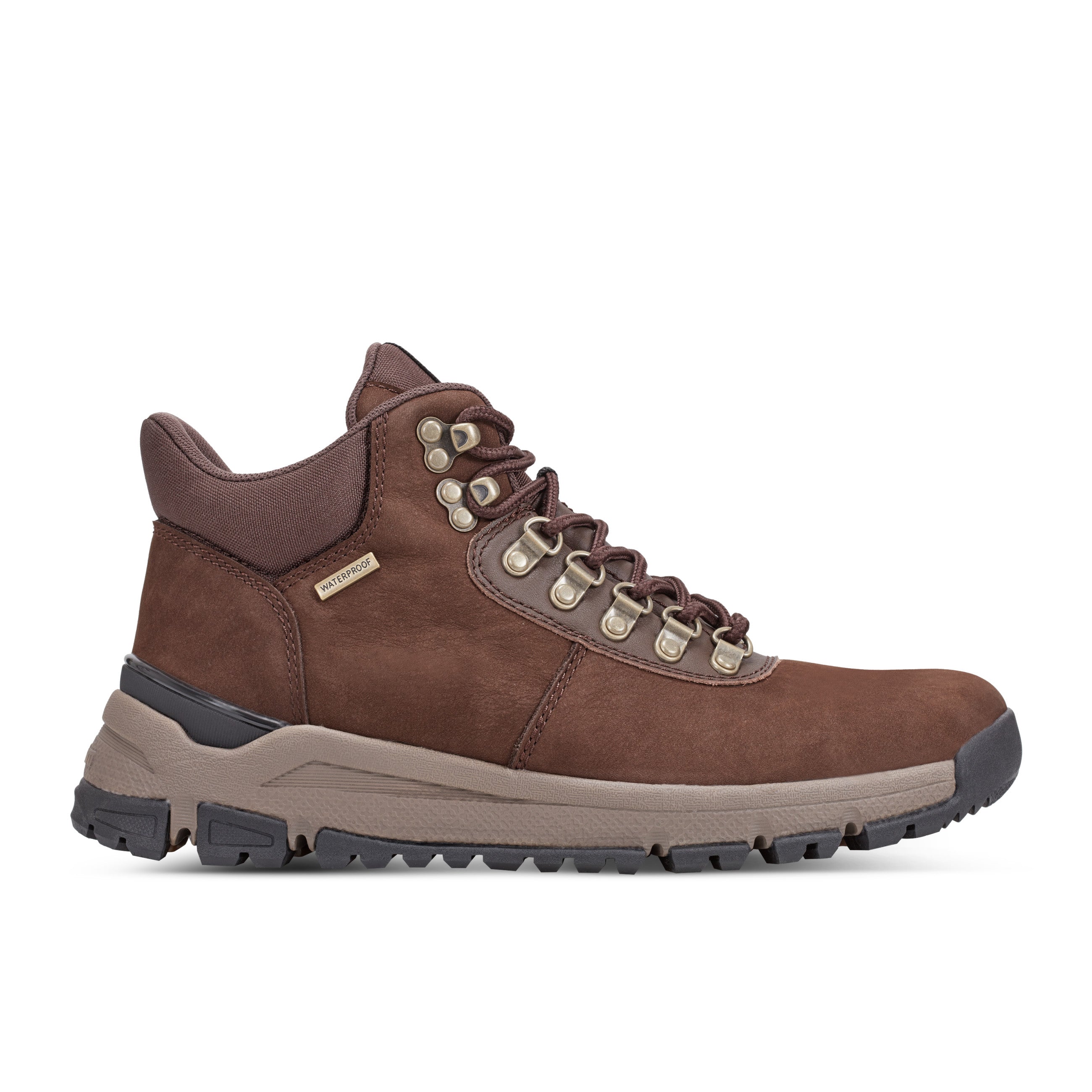 Men's Waterproof Alpine Hiking Boots - Mid Height Lace-Up Casual Shoes for Outdoor Adventures & Winter Walking