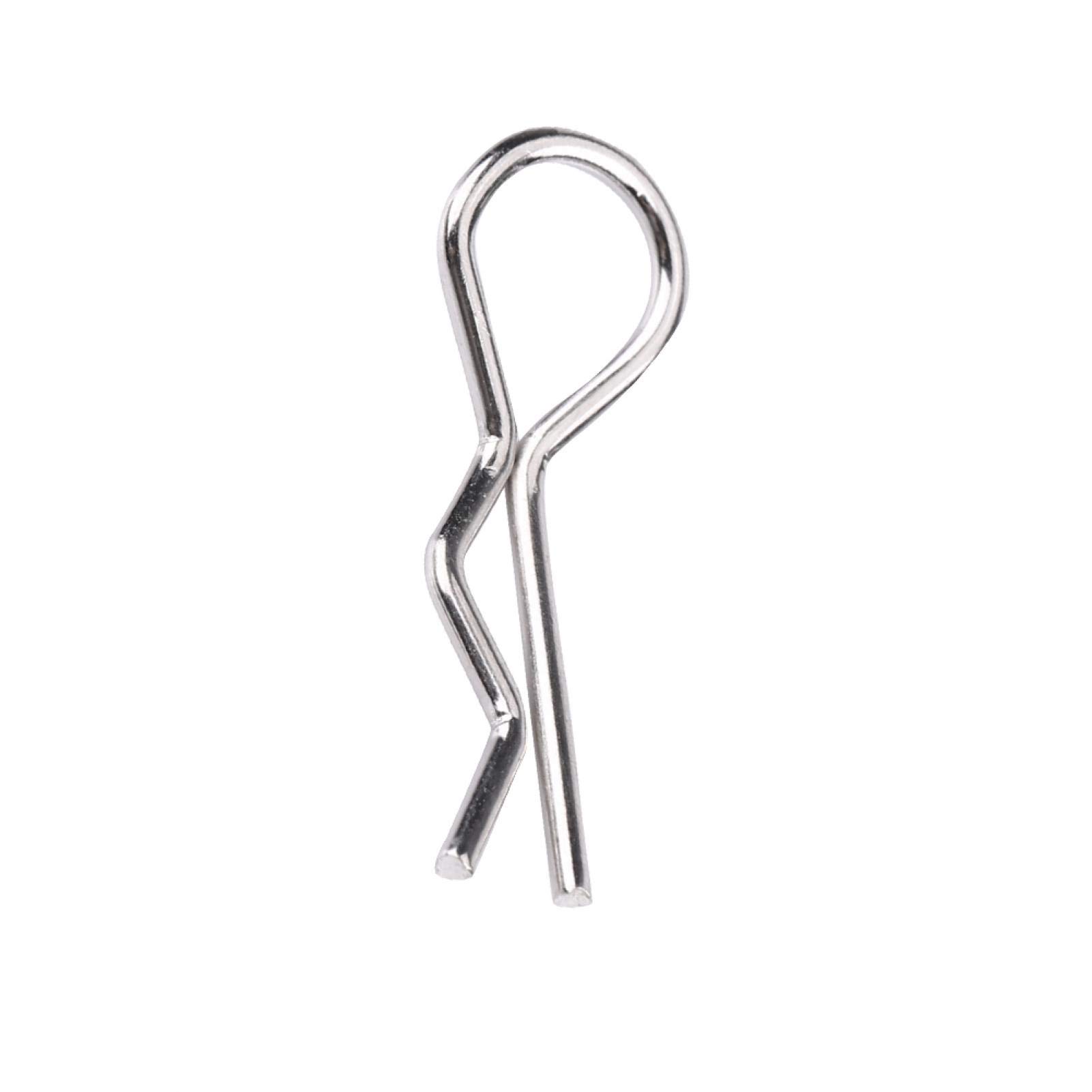 50PCS Stainless Steel RC Body Clips Pins - 1/10 1/12 1/16 Scale Metal RC Car Body Fasteners for RC Cars, Trucks & Crawlers - Durable Replacement Parts for Off-Road Racing & RC Hobby Enthusiasts