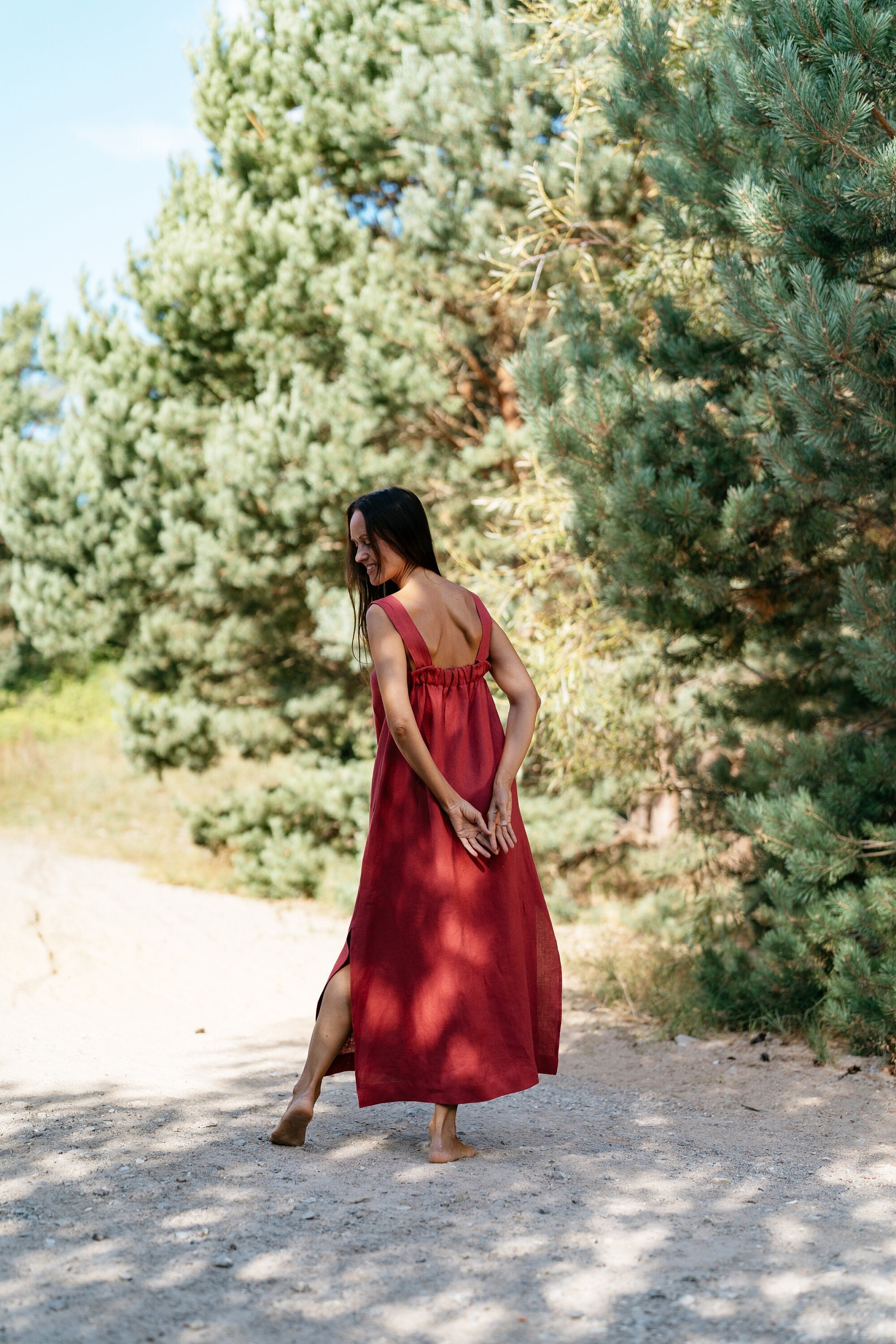 ADELE Linen Dress for Women - Breathable & Comfortable Summer Dress for Casual Wear, Beach Outings, and Vacation