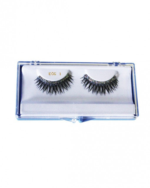 Sparkly False Eyelashes for Costume - Glamorous Long Wispy Lashes for Halloween, Cosplay & Party Makeup | Reusable & Comfortable