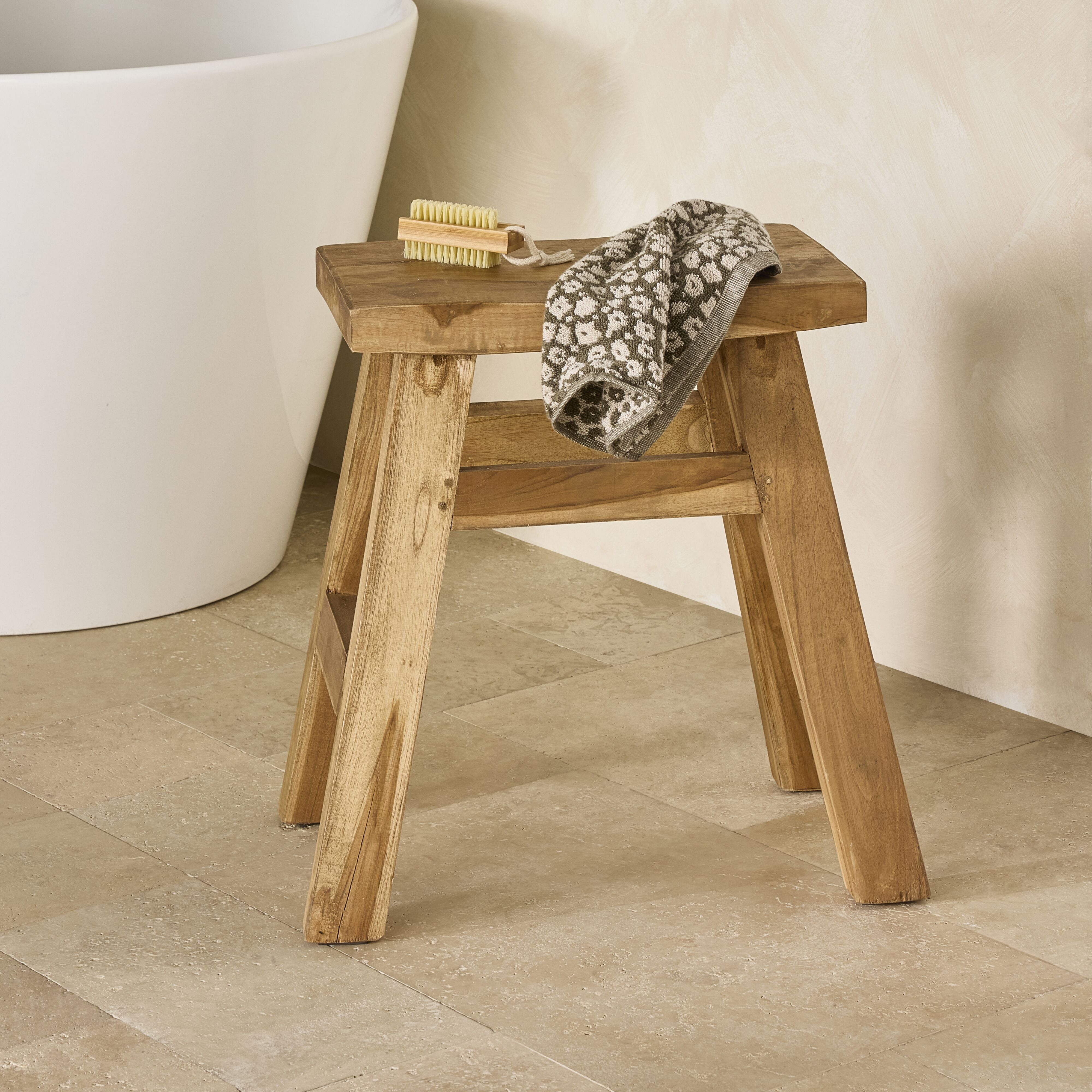 Reclaimed Wood Barndo Low Stool - Rustic Farmhouse Stool for Kitchen, Living Room & Outdoor Use