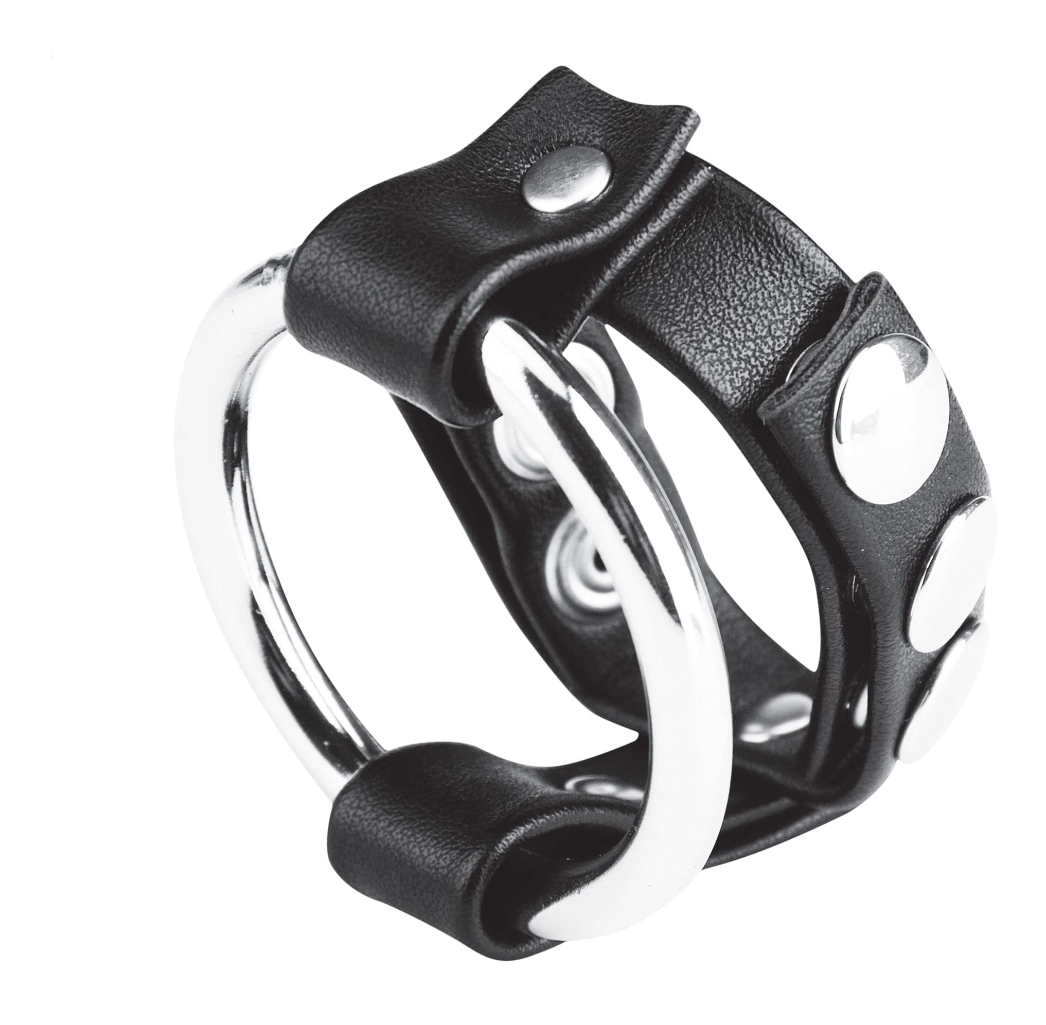 Premium Cock Ring with Balls Strap - Adjustable Bondage Gear for Men - Enhance Pleasure & Performance - Perfect for Couples Play & BDSM Scenes