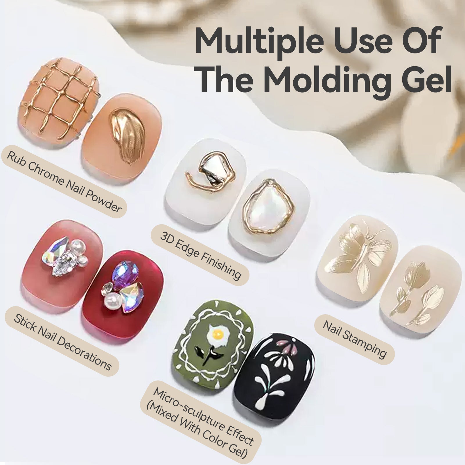 Clear Semi-Solid Molding Gel Polish 5g - Long-Lasting Nail Art Builder Gel for DIY Manicure & Professional Salon Use - Perfect for Acrylic Nail Extensions & Strengthening Natural Nails
