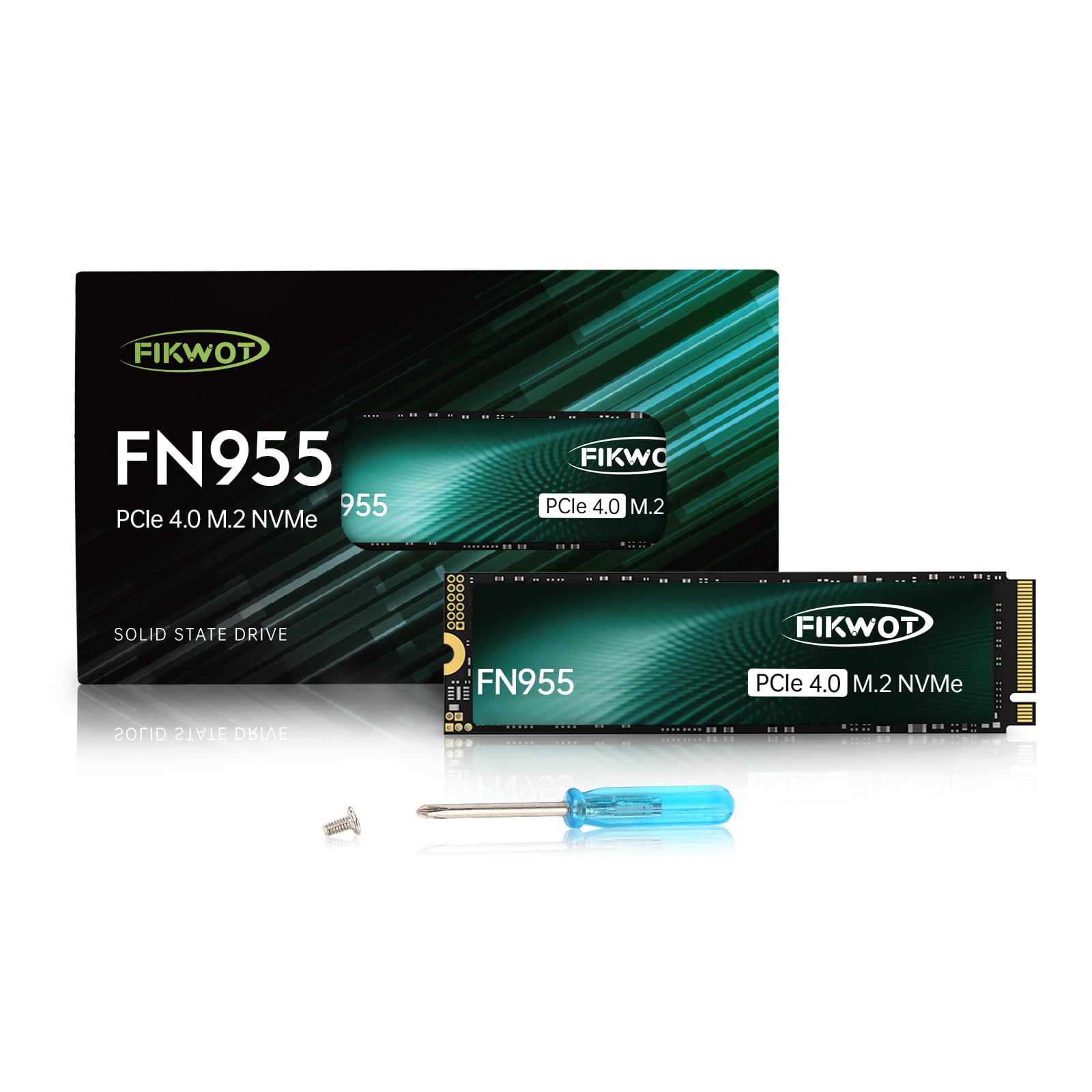 FN955 2TB NVMe SSD M.2 2280 PCIe Gen4x4 Internal Solid State Drive - 7300MB/s Read Speed, 3D NAND TLC Flash, SLC Cache Technology | Perfect for Gaming PS5, High-Performance Laptops & Desktop PC Storage Upgrade | Fast Boot Times & Large File Transfers