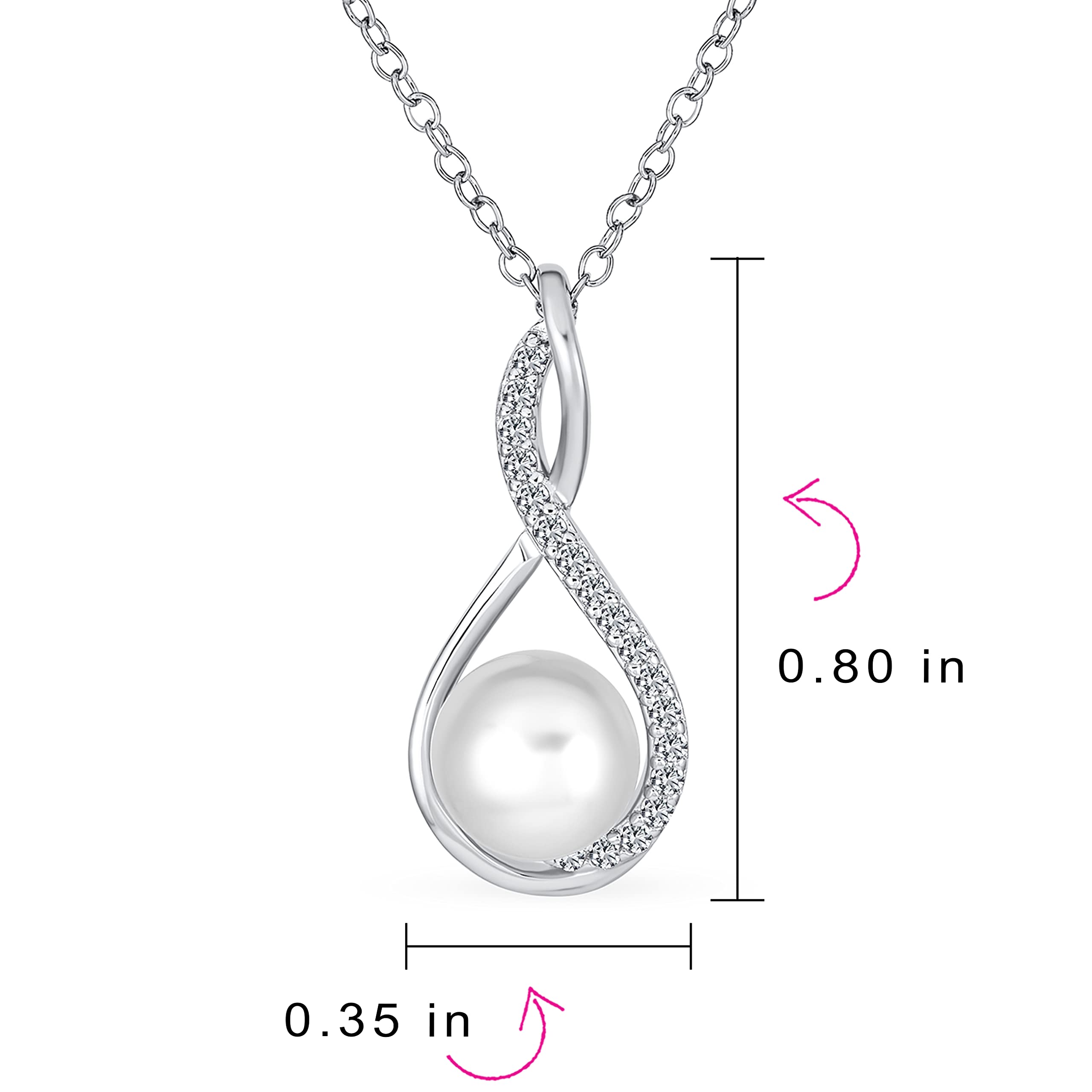 Timeless Pearl Jewelry Set - Sterling Silver Necklace & Earrings for Weddings