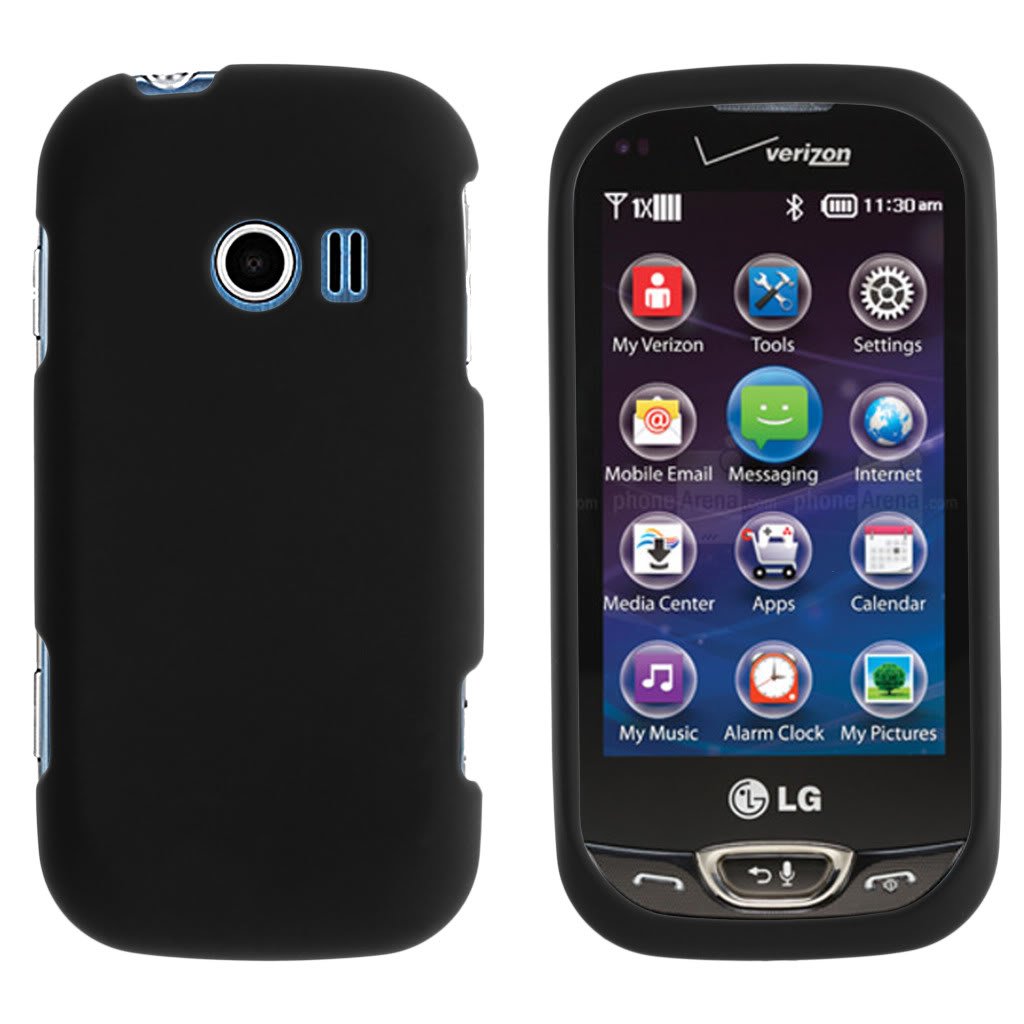 TurtleArmor Slim Duo Hard Case for LG Extravert 2 | VN280 | Matte Black Protective Snap-On Cover | Perfect for Gaming & Everyday Use