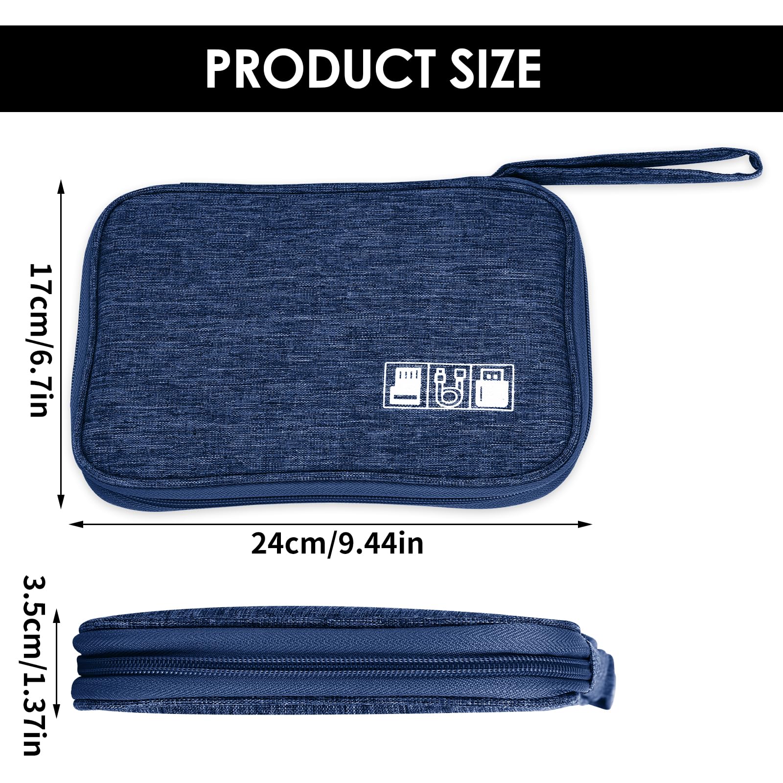 Simarro Waterproof Watch Band Storage Case - Travel Organizer Bag for Smart Watch Bands & Accessories - Universal Fit for All Watch Bands - Gray - Perfect for Travel, Home Storage & Watch Collection Organization