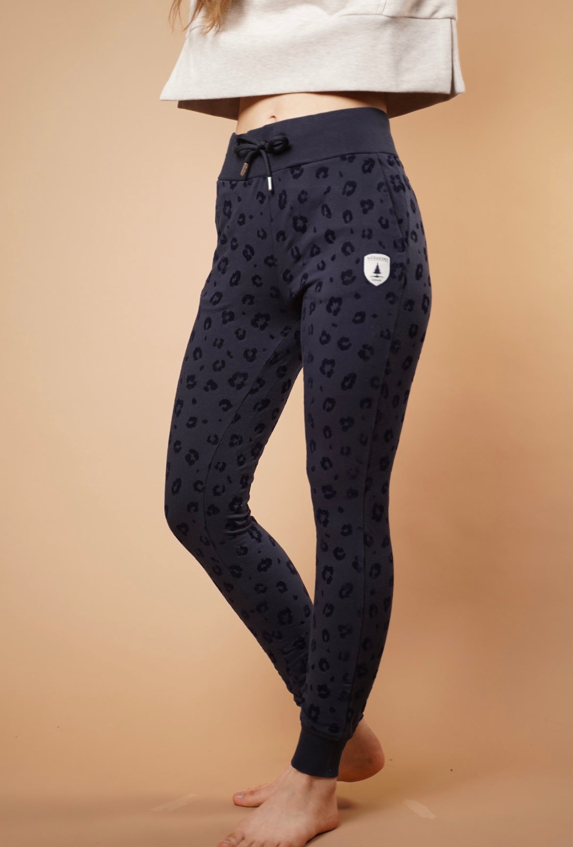 Maribel Navy Jogger Pants for Women - Comfortable High Waisted Casual Lounge Sweatpants with Pockets | Perfect for Yoga, Running Errands & Relaxing at Home