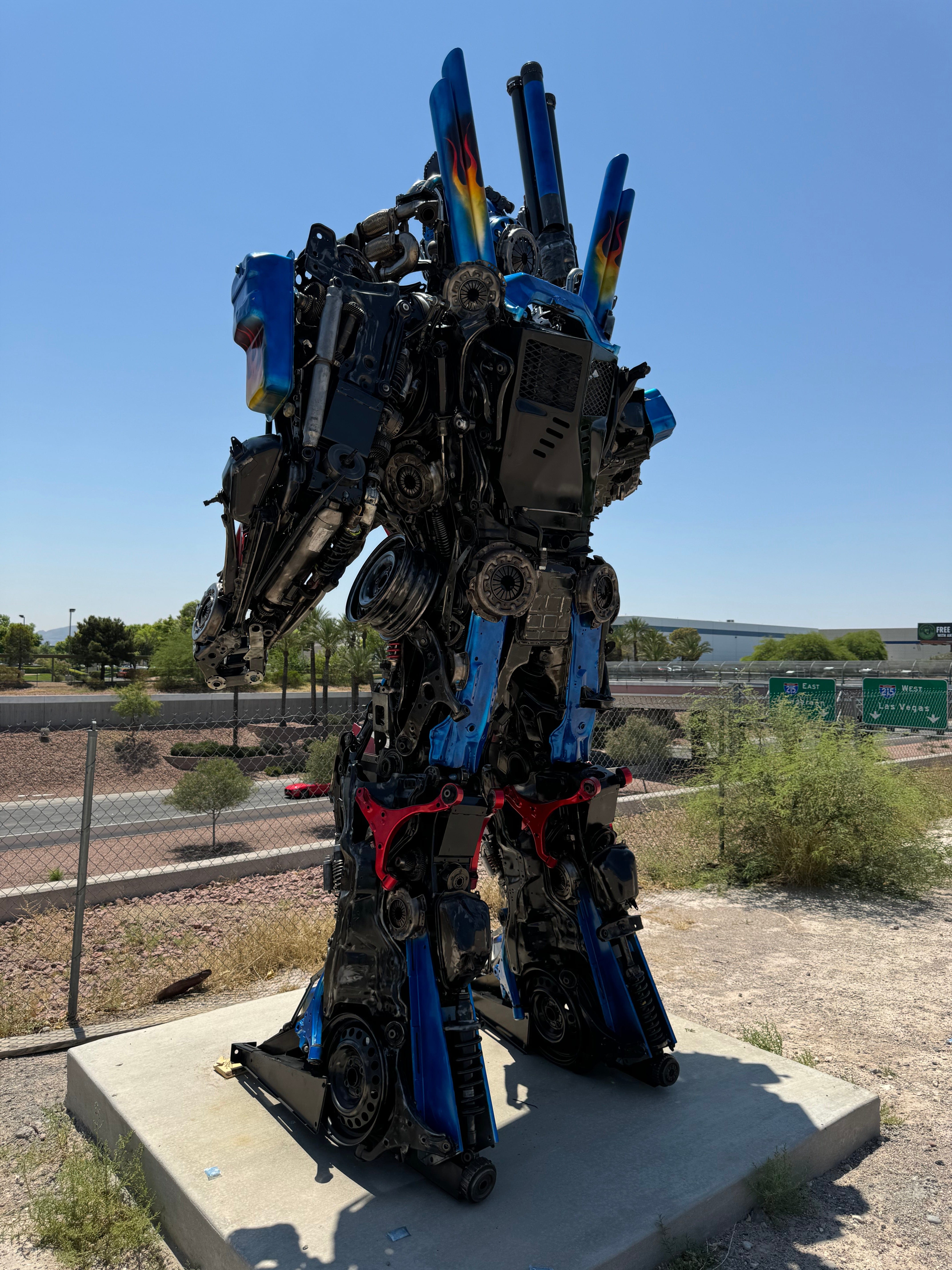 Optimus Prime Inspired Recycled Metal Art Sculpture - 12