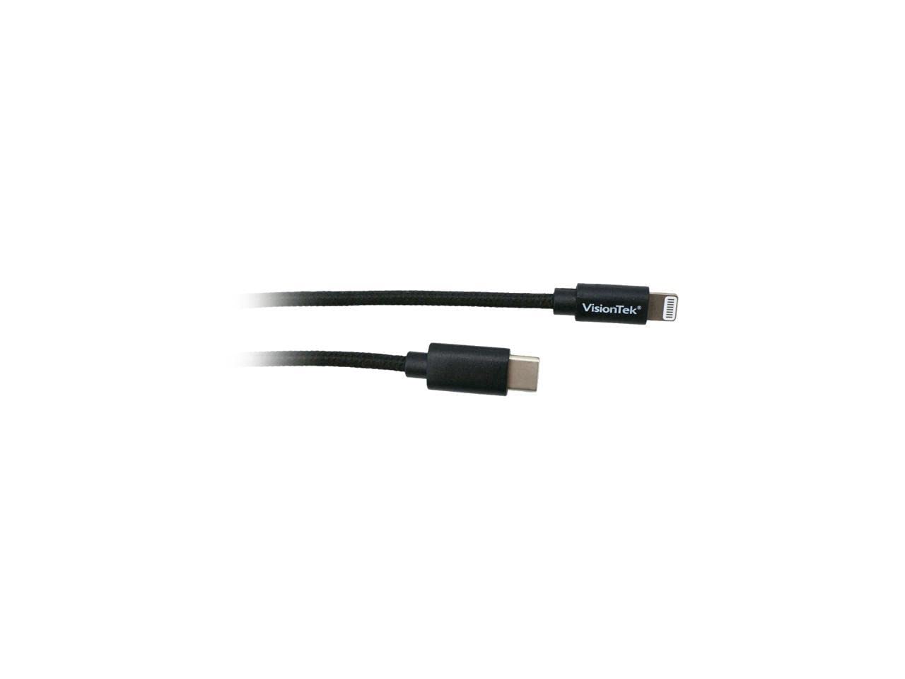 VisionTek 1M USB C to Lightning Cable (3.28ft) - Fast Charging & Data Sync for iPhone 14/13/12/11/X, iPad Air, iPad mini - MFi Certified - Perfect for Home, Office & Travel Charging