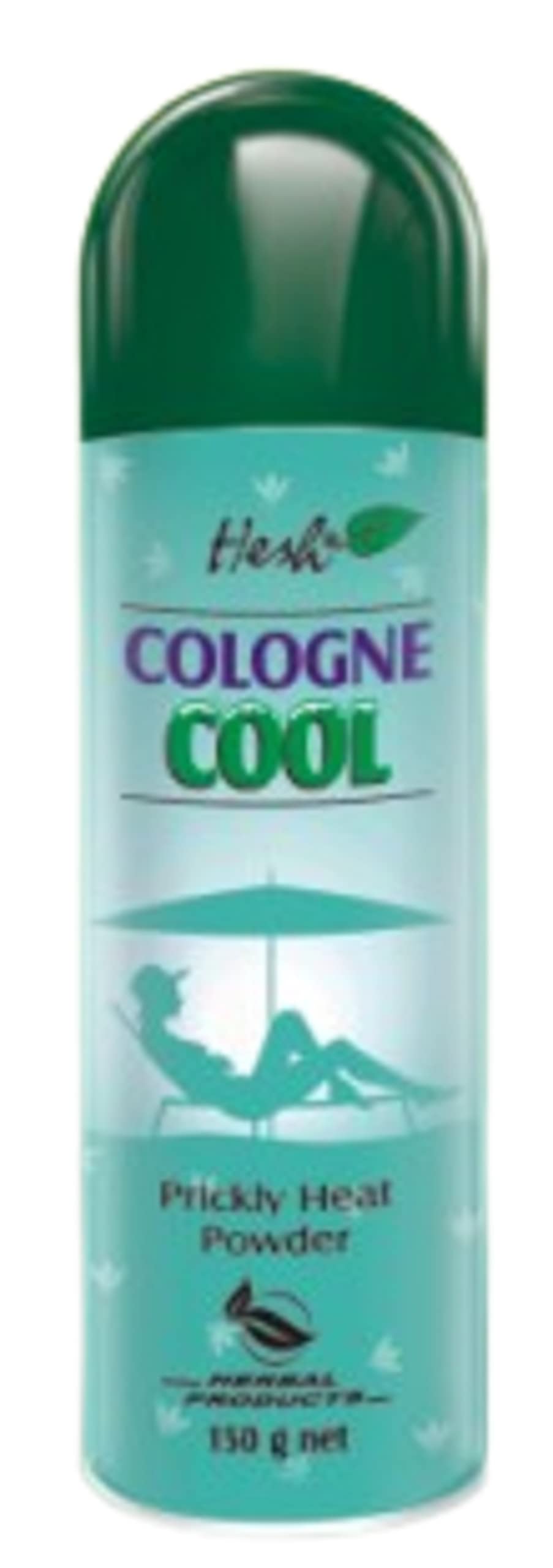 Hesh Cologne Cool Herbal Prickly Heat Powder Plus - 150g | Cooling Relief for Heat Rash, Skin Irritation & Itching | Perfect for Summer, Outdoor Activities & Post-Workout Comfort